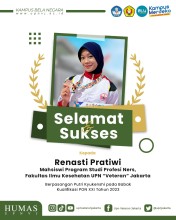 Renasti Pratiwi, Student of the Nursing Profession Study Program, 3rd Place "Pair of Princess Kyukenshi in the 2023 PON XXI Qualifying Round"