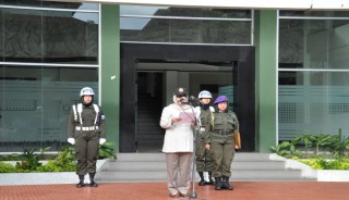 CEREMONY OF COUNTRY DEFENSE DAY 19 DECEMBER WHICH WAS HELD ON MONDAY 21 DECEMBER 2015 AT UPNV JAKARTA