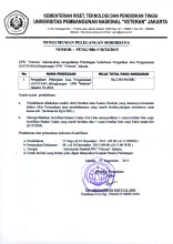 Lelang Sederhana Pengadaan Jasa Pengamanan (SATPAM) di lingkungan UPN 