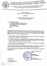 Circular Letter Concerning the Prohibition of UPNVJ Student Demonstrations