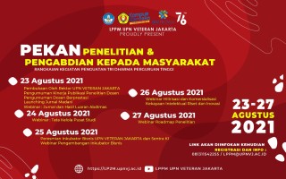 UPNVJ Akan Gelar  Research and Community Service Fair (Pekan Penelitian dan Pengabdian Kepada Masyarakat)