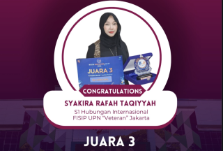 UPNVJ Bangga, Syakira Rafah Taqiyyah Raih Juara 3 Lomba Menyanyi Bogor Innovation Award 2026