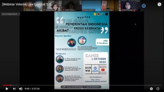 Webinar Law Festifal Fakultas Hukum UPN Veteran Jakarta Politik Hukum Pemerintah Indonesia Di Tengah Krisis Kesehatan Akibat Pandemi Covid – 19