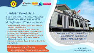 Bantuan Paket Data Bagi Mahasiswa Selama Pembelajaran Jarak Jauh (PJJ) di Lingkungan UPN Veteran Jakarta