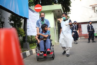 Sakit, Peserta Tetap  Semangat Ikuti UTBK 2020