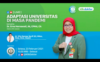 Live Streaming KlikDokter, Rektor UPNVJ Bahas Adaptasi Universitas di Masa Pandemi
