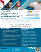 Program Vaksinasi Covid19 UPNVJ dalam Kegiatan Bakti Sosial KEMENDIKBUD RISTEK Memperingati HUT RI ke-76