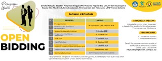 Perpanjangan Ke Tiga Seleksi Terbuka Jabatan Pimpinan Tinggi Pratama UPNVJ