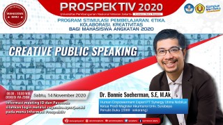Bersama Dr. Bonnie Soeheman, Mahasiswa UPNVJ Bahas Creative Public Speaking