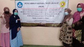 Cegah Covid-19 dengan Minuman Jahe Susu Lemon dan Wedang Serai, FK UPNVJ Gelar Program Kemitraan Masyarakat di Desa Pangkalan Jati Cinere Depok
