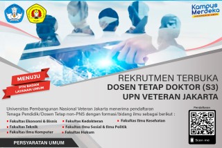 PENERIMAAN DOSEN TETAP BERKUALIFIKASI DOKTOR (S3) DI LINGKUNGAN UPN VETERAN JAKARTA