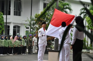 Wujud Implementasi Bela Negara, UPNVJ Gelar Upacara Bendera 17 Februari 2020