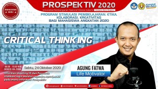 Bahas “Great Mindset for Critical Thingking” Bersama Motivator Agung Fatwa