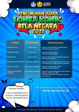 Pengumuman Pemenang Lomba Komik Bela Negara UPNVJ 2021