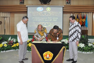 FEB UPNVJ  dan Lembaga Sertifikasi Profesi Pendeteksi Kecurangan Pengadaan Barang dan Jasa, Sepakat Bekerja Sam