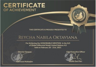 Mahasiswi FK UPNVJ Mendapatkan Penghargaan Pada Kompetisi Model United Nation 2021