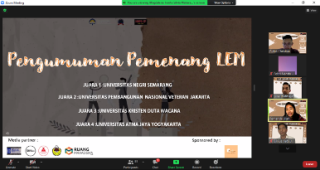 Tim Mahasiswa FEB Juara 2 dalam  Liga Ekonomi Mahasiswa 2021