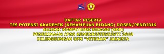 Daftar Peserta Tes Potensi Akademik (Kemampuan Bidang) Dosen/Pendidik Seleksi Kompetensi Bidang (SKB) Penerimaan CPNS Tahun 2018
