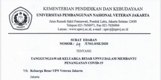 Surat Edaran UPNVJ, Tentang Tanggungjawab Keluarga UPNVJ dalam Bantu Penanganan Covid-19